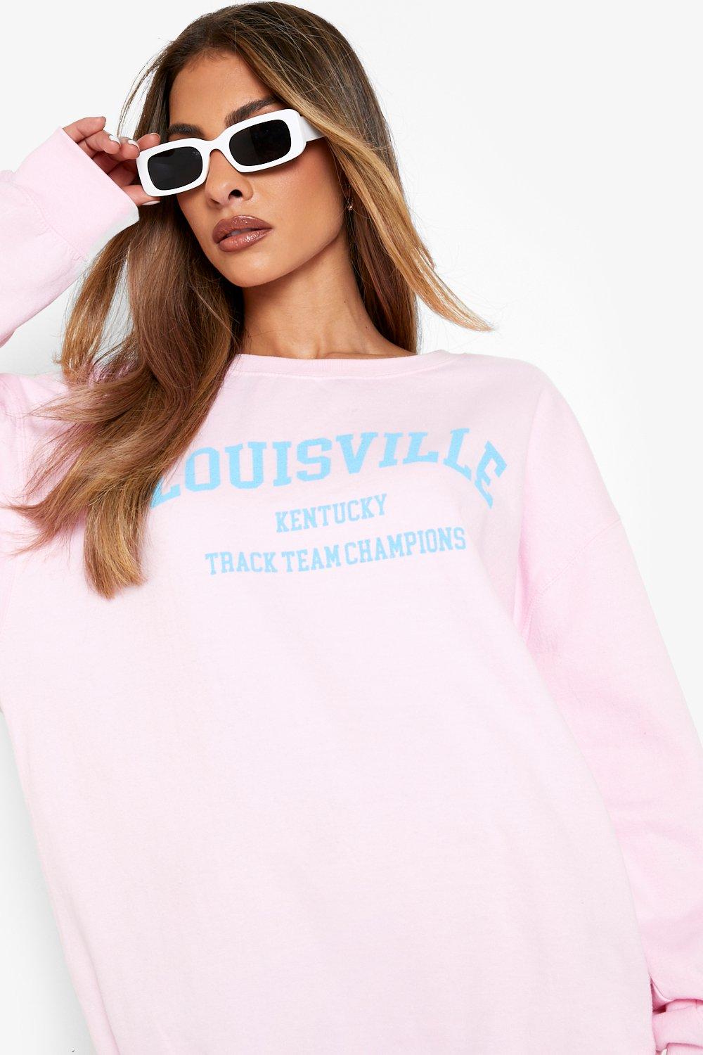 Boohoo pink online sweatshirt